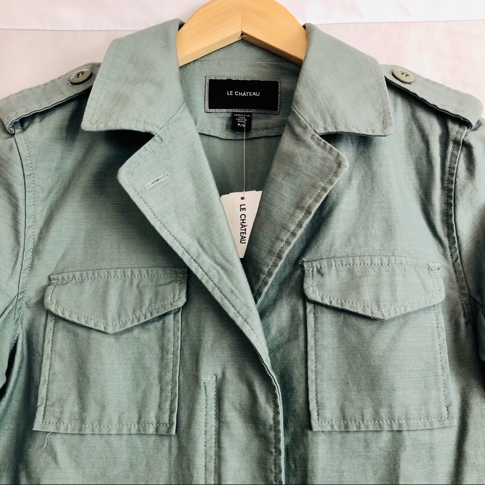 Sage Cotton Utility Jacket - Picture 5 of 12